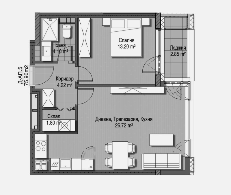 Na prodej  1 ložnice Sofia , Krastova vada , 77 m2 | 92010458 - obraz [2]