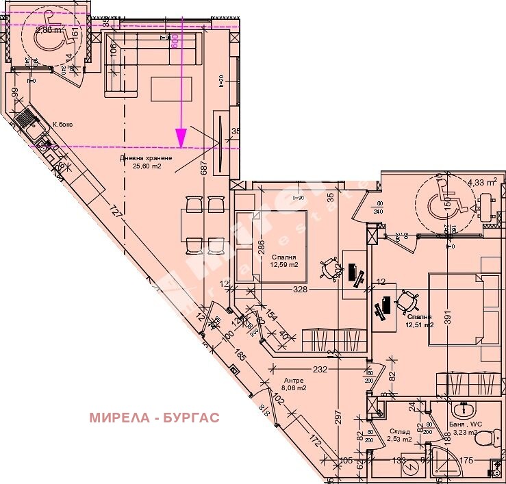 Продава 3-СТАЕН, гр. Бургас, Зорница, снимка 4 - Aпартаменти - 47642379