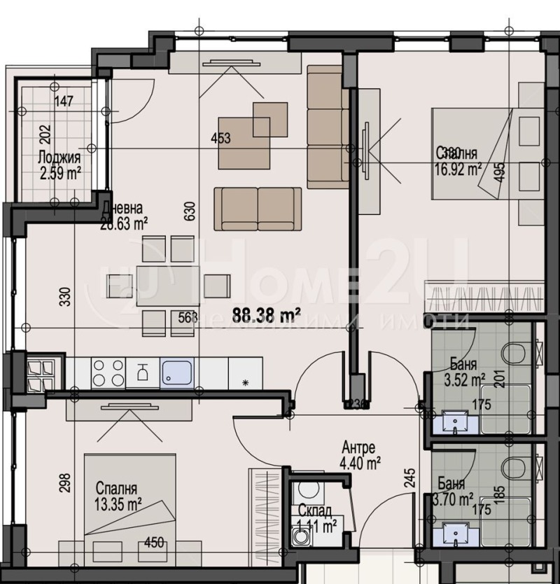 In vendita  2 camere da letto Sofia , Manastirski livadi , 104 mq | 25272205 - Immagine [7]