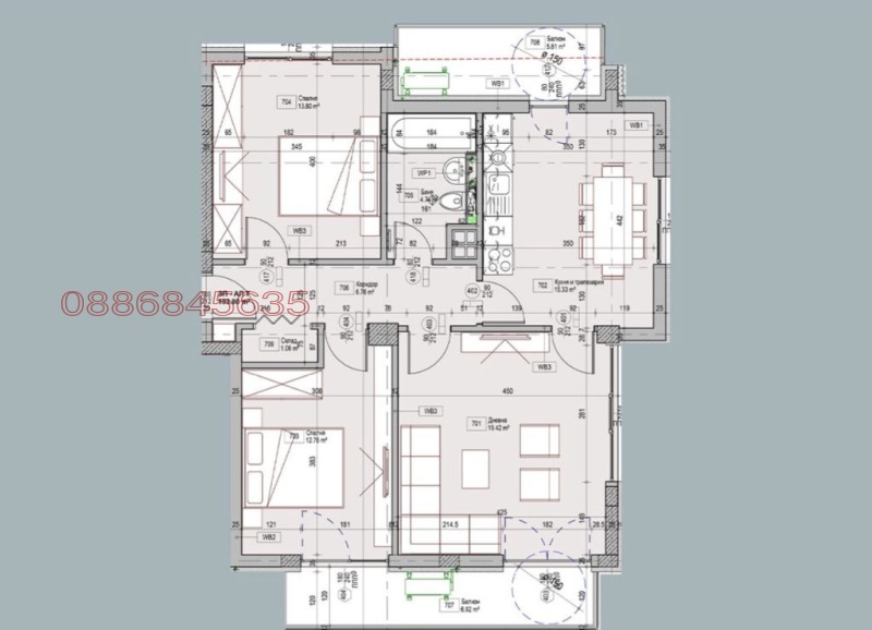 Продава 3-СТАЕН, гр. Плевен, Дружба 1, снимка 9 - Апартаменти - 52645877