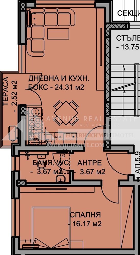 De vânzare  1 dormitor Plovdiv , Ostromila , 73 mp | 98226604 - imagine [2]