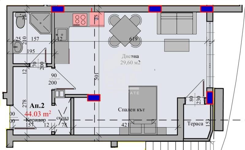 Til salg  Studie Veliko Tarnovo , Tsentar , 51 kvm | 30538595 - billede [3]