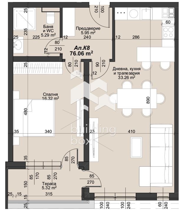 Продава 2-СТАЕН, гр. Пловдив, Тракия, снимка 2 - Апартаменти - 55573726