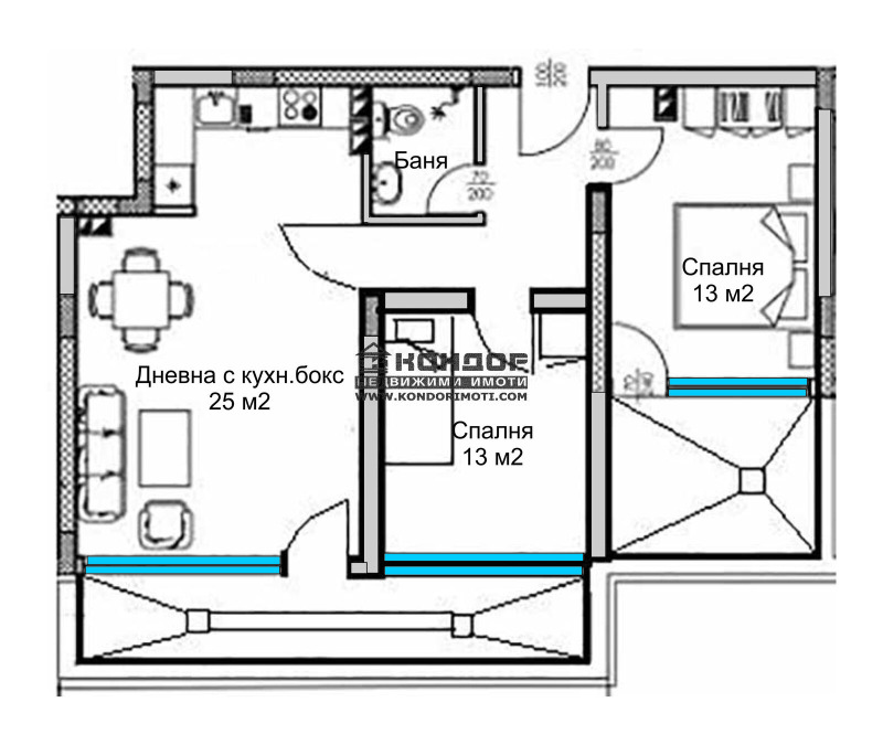 En venta  2 dormitorios Plovdiv , Sadiyski , 107 metros cuadrados | 87635142 - imagen [9]