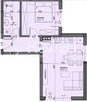 Продава 2-стаен град Варна Виница - [1] 
