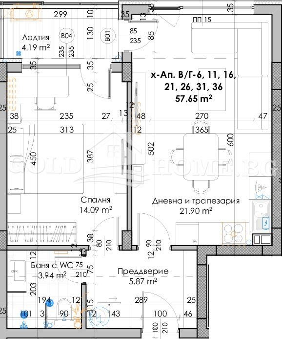 Zu verkaufen  1 Schlafzimmer Plowdiw , Juschen , 71 qm | 22933594 - Bild [7]