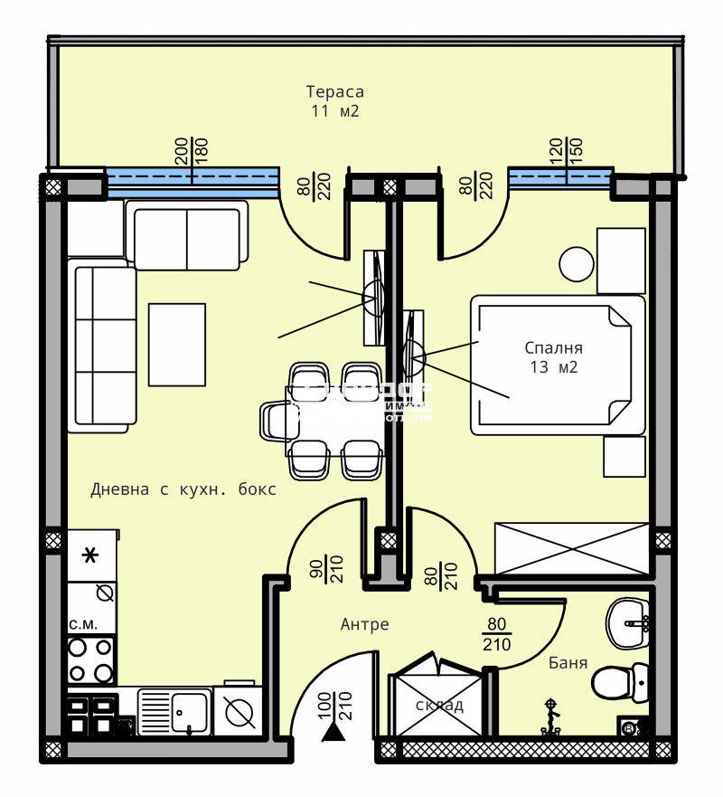 Eladó  1 hálószoba Plovdiv , Vastanicseski , 64 négyzetméter | 71561716 - kép [2]