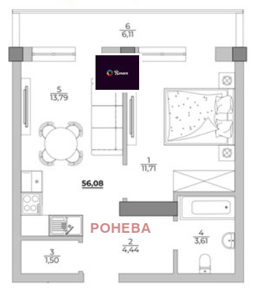 Продава 2-СТАЕН, гр. Варна, к.к. Чайка, снимка 3 - Aпартаменти - 46966177