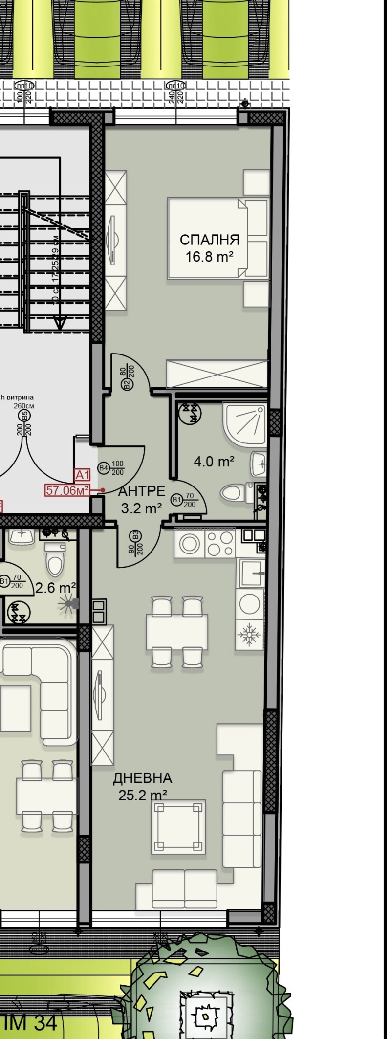 Продава  2-стаен град София , Младост 2 , 78 кв.м | 79280682 - изображение [2]