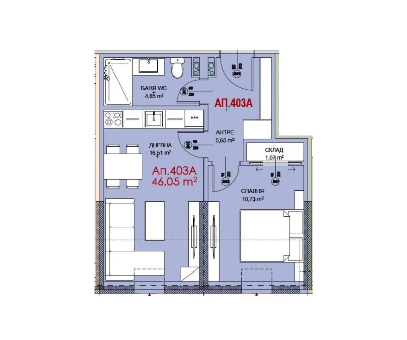 À venda  1 quarto Sofia , Vitocha , 51 m² | 69613968 - imagem [4]