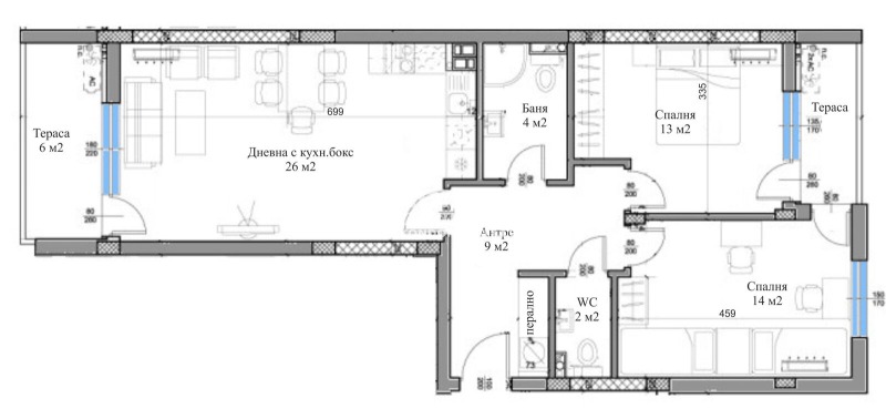 For Sale  2 bedroom Plovdiv , Vastanicheski , 113 sq.m | 59718069 - image [2]