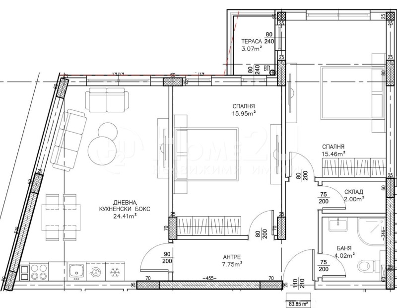 En venta  2 dormitorios Sofia , Malinova dolina , 93 metros cuadrados | 43326023 - imagen [10]
