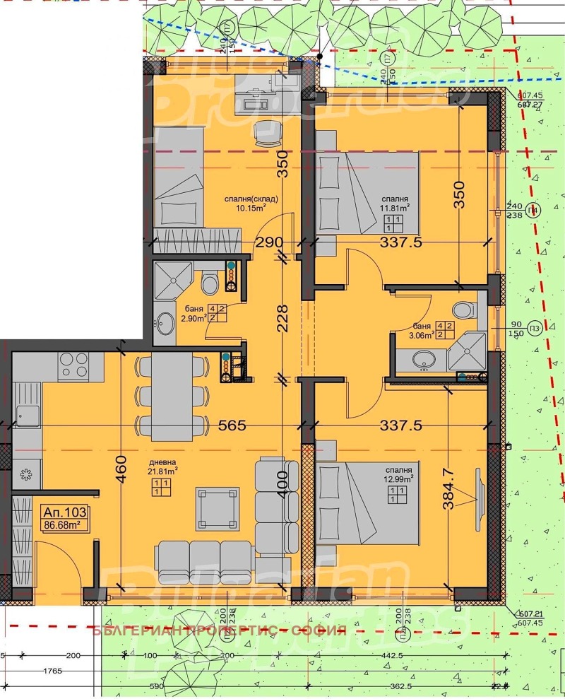 For Sale  3 bedroom Sofia , Lozenets , 99 sq.m | 18697455 - image [2]