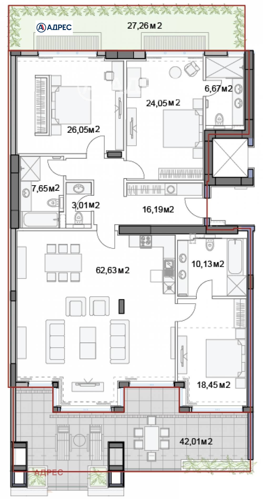 Продава МНОГОСТАЕН, гр. Варна, к.к. Слънчев ден, снимка 4 - Апартаменти - 54116976