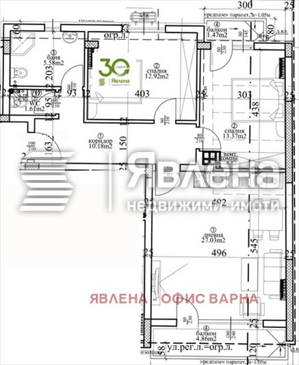 Продава 3-СТАЕН, гр. Варна, Централна поща, снимка 2 - Aпартаменти - 47348488