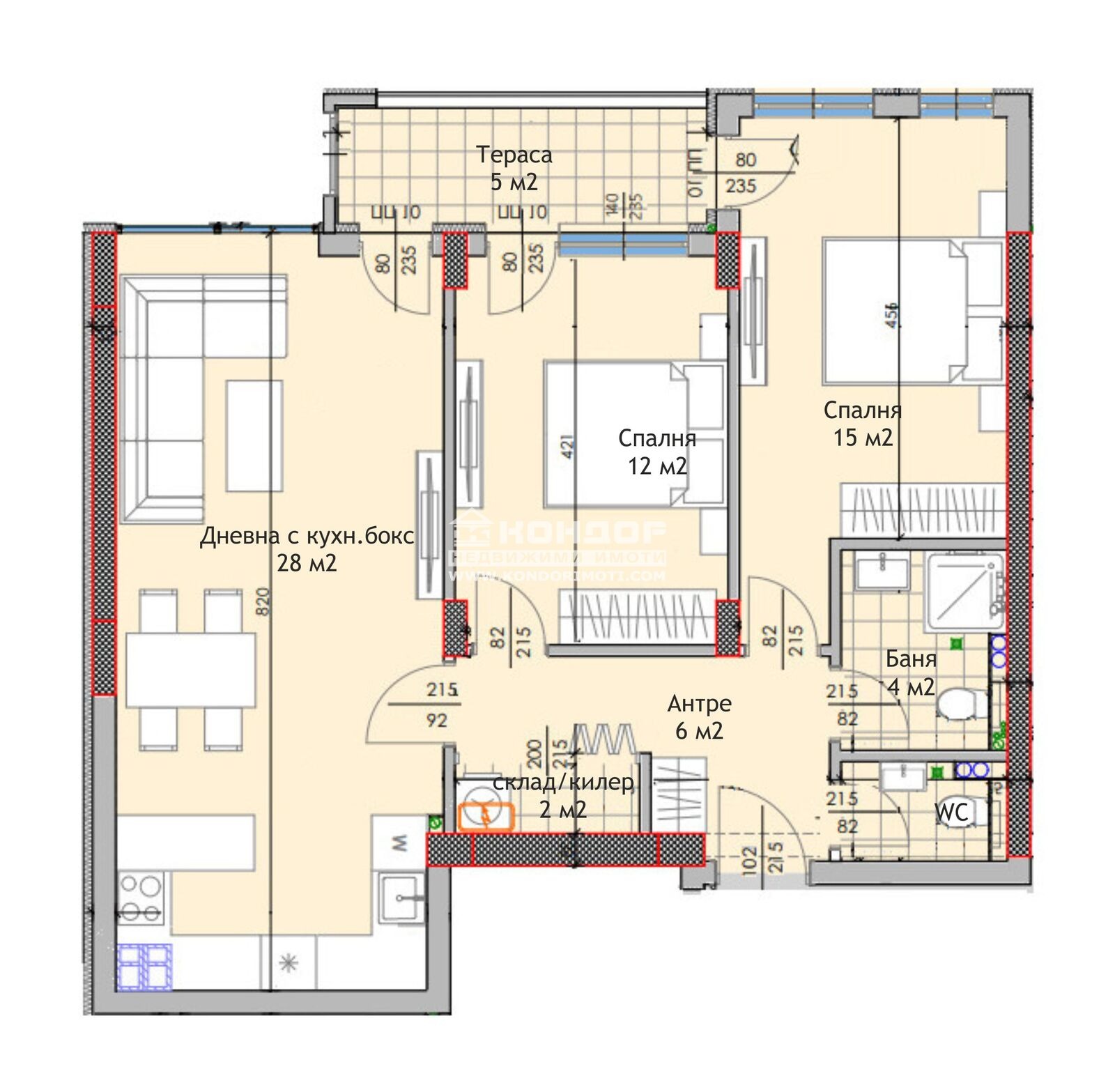 Продава 3-СТАЕН, гр. Пловдив, Тракия, снимка 2 - Апартаменти - 46430410