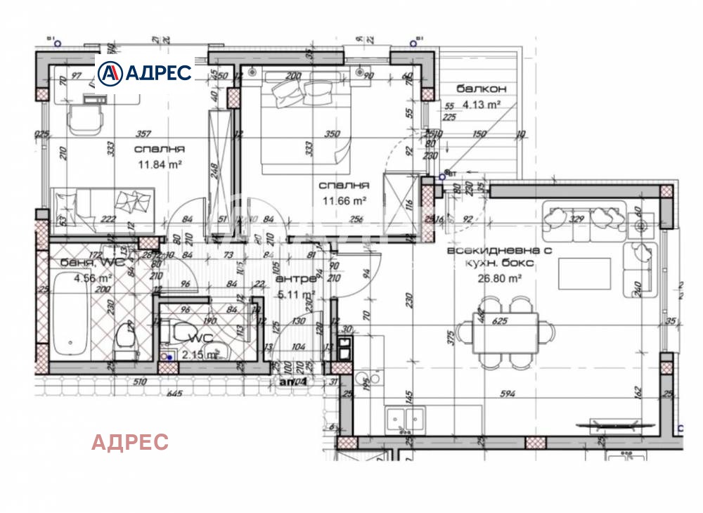 Продава 3-СТАЕН, гр. Варна, Виница, снимка 3 - Апартаменти - 53656013