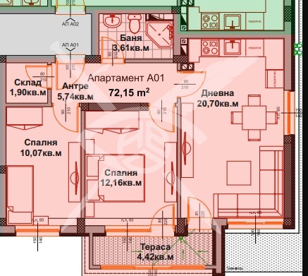 Продава 3-СТАЕН, гр. Айтос, област Бургас, снимка 1 - Aпартаменти - 48797390