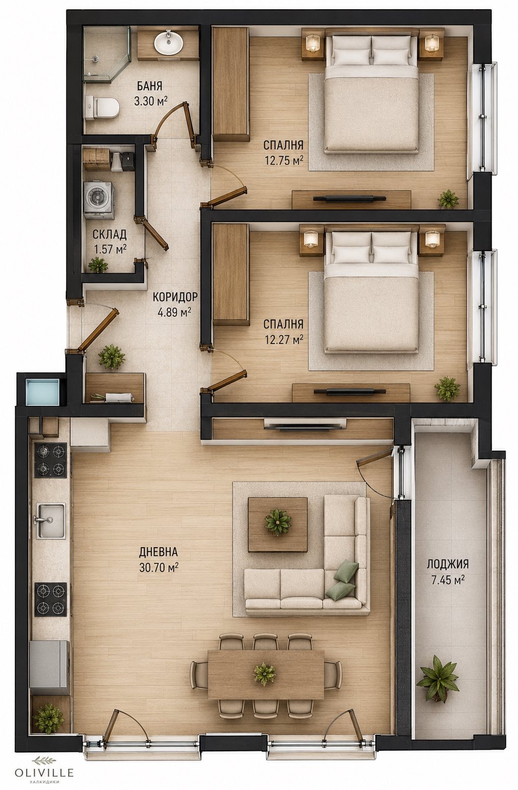 Продава 3-СТАЕН, гр. София, Бъкстон, снимка 2 - Апартаменти - 54407201