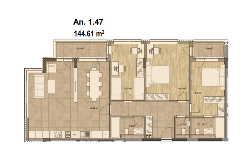 Te koop  3 slaapkamers Sofia , Mladost 4 , 168 m² | 22177605 - afbeelding [2]