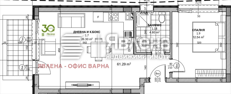 Till salu  1 sovrum Varna , m-t Ptjelina , 69 kvm | 86045251 - bild [3]