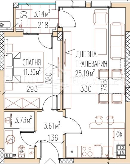 Na prodej  1 ložnice Plovdiv , Ostromila , 62 m2 | 15919974 - obraz [2]