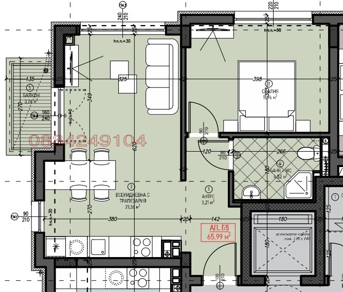 Продава 3-СТАЕН, гр. София, Левски Г, снимка 7 - Апартаменти - 53179250