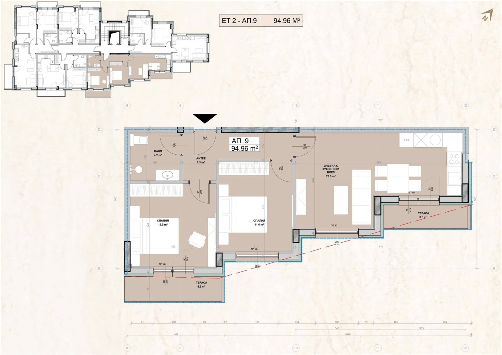 Продава 3-СТАЕН, гр. Кърджали, Байкал, снимка 2 - Апартаменти - 53099381