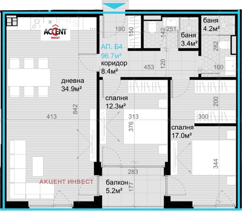 Продава 3-СТАЕН, гр. Варна, м-т Евксиноград, снимка 3 - Апартаменти - 53084678