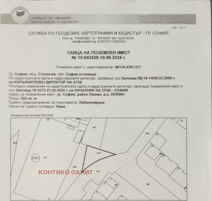 Продава ПАРЦЕЛ, град София, Люлин 4 • 110000 € / 215141.30 лв. • 10026368 1