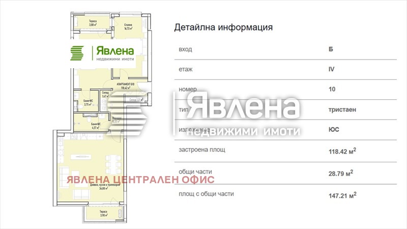 Продава 3-СТАЕН, гр. София, Младост 4