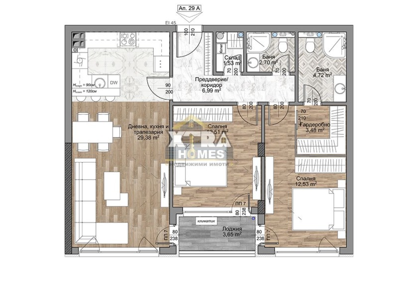 For Sale  2 bedroom Sofia , Mladost 4 , 104 sq.m | 19916543