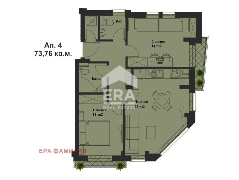 Na sprzedaż  2 sypialnie Sofia , Baniszora , 90 mkw | 98969134 - obraz [2]