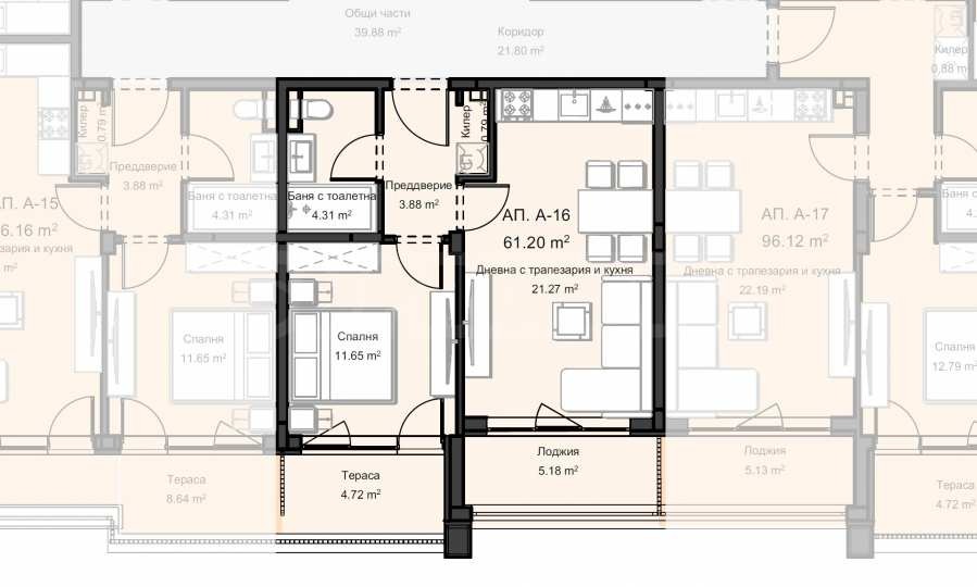 Продава 2-СТАЕН, гр. Пловдив, Остромила, снимка 7 - Апартаменти - 55230354
