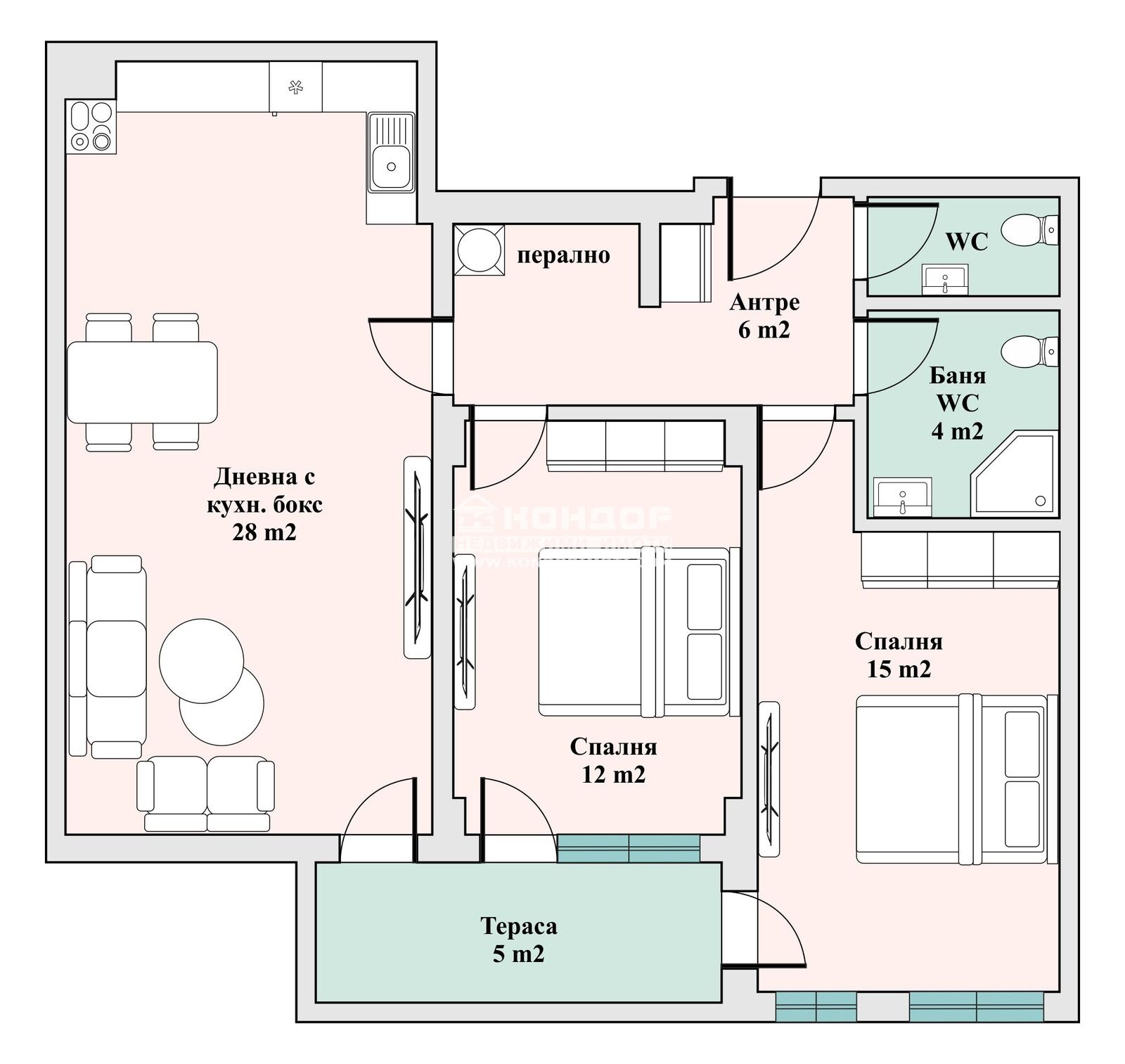 Продава 3-СТАЕН, гр. Пловдив, Тракия, снимка 3 - Апартаменти - 49952080