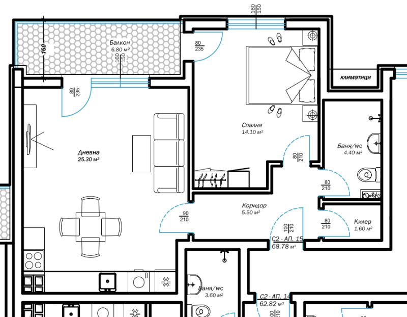 Till salu  1 sovrum Varna , m-t Alen mak , 75 kvm | 96219193 - bild [5]