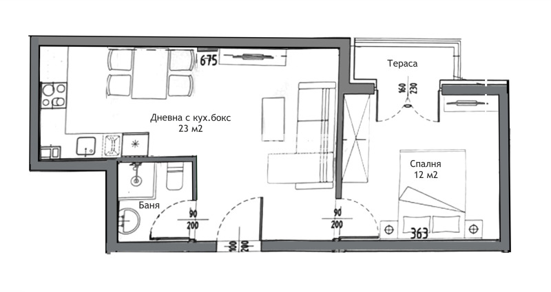 Продава  2-стаен град Пловдив , Коматево , 56 кв.м | 89172884 - изображение [4]