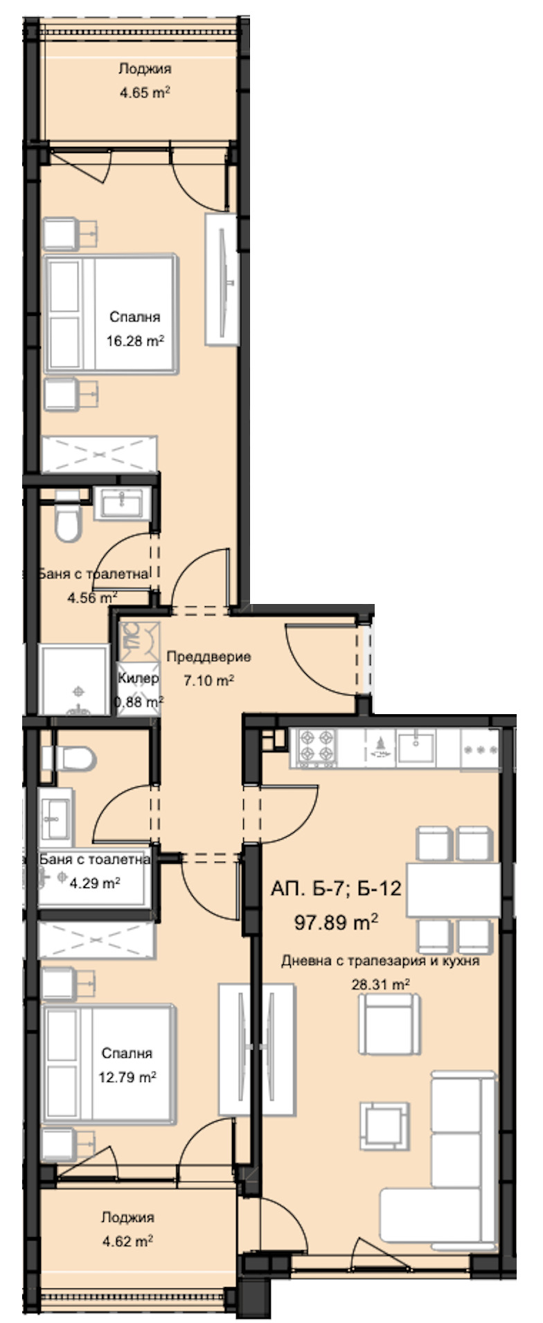 Продава 3-СТАЕН, гр. Пловдив, Остромила, снимка 2 - Апартаменти - 52290560