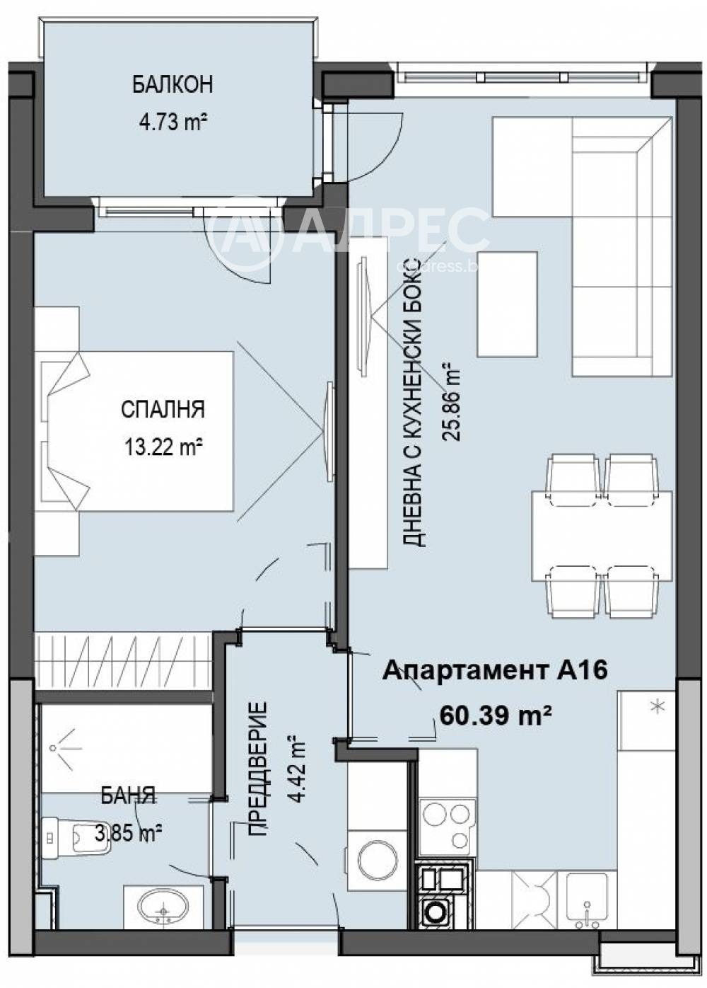 Продава 2-СТАЕН, гр. София, Кръстова вада, снимка 4 - Апартаменти - 54604155
