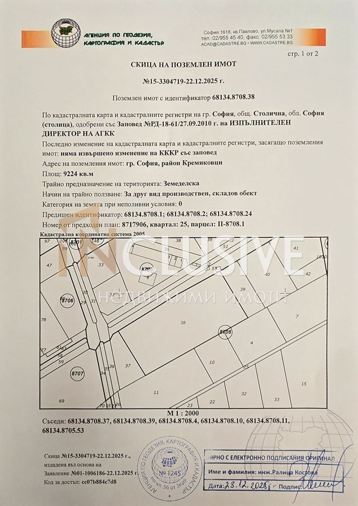 Продава ПАРЦЕЛ, гр. София, с. Чепинци