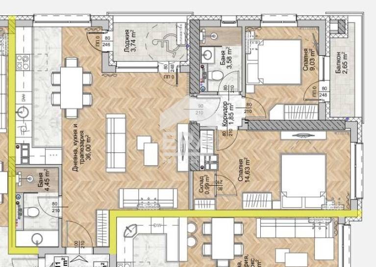 Продава 3-СТАЕН, гр. София, Люлин 8, снимка 4 - Апартаменти - 53285322