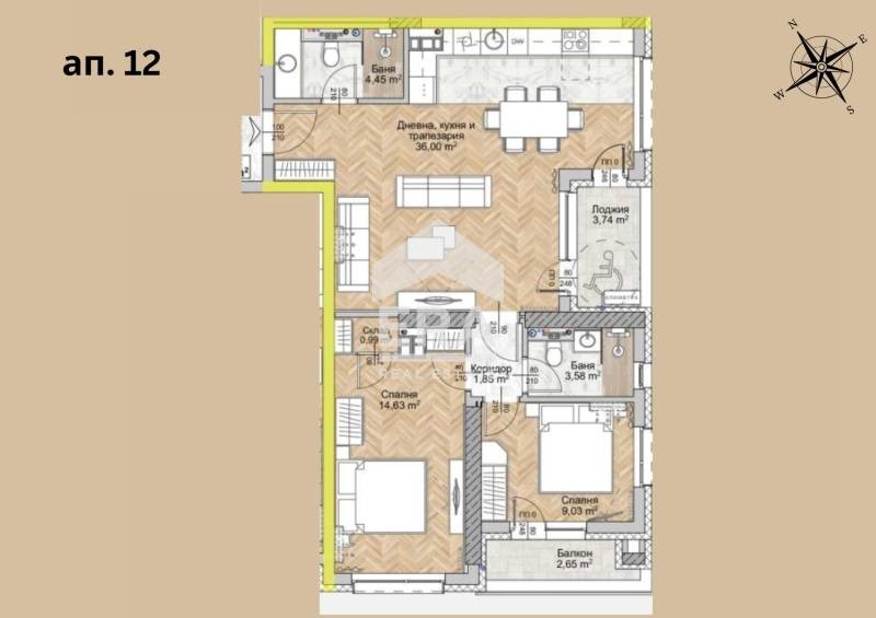 Продава 3-СТАЕН, гр. София, Люлин 8, снимка 3 - Апартаменти - 53285322