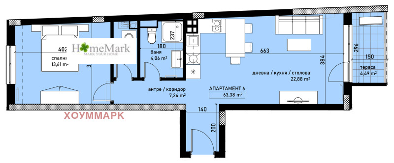 Satılık  1 yatak odası Sofia , Ovça kupel , 75 metrekare | 86597072 - görüntü [13]