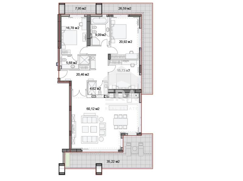 Продава 4-СТАЕН, гр. Варна, к.к. Слънчев ден, снимка 9 - Апартаменти - 54136897