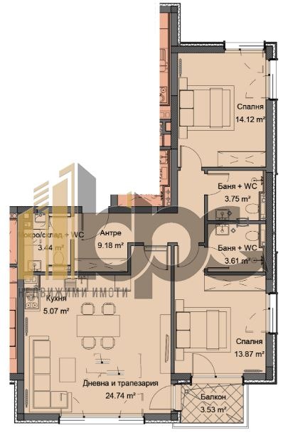 Продава 3-СТАЕН, гр. София, Симеоново, снимка 3 - Апартаменти - 53281968