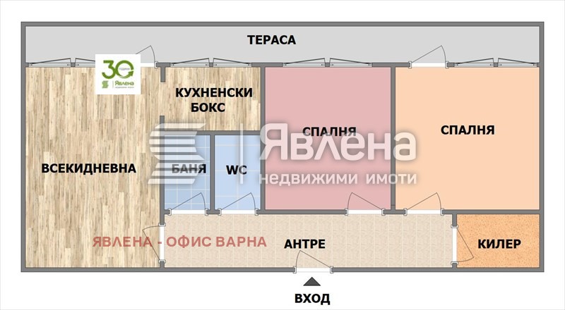 À vendre  2 chambres Varna , Avtogara , 67 m² | 48840774
