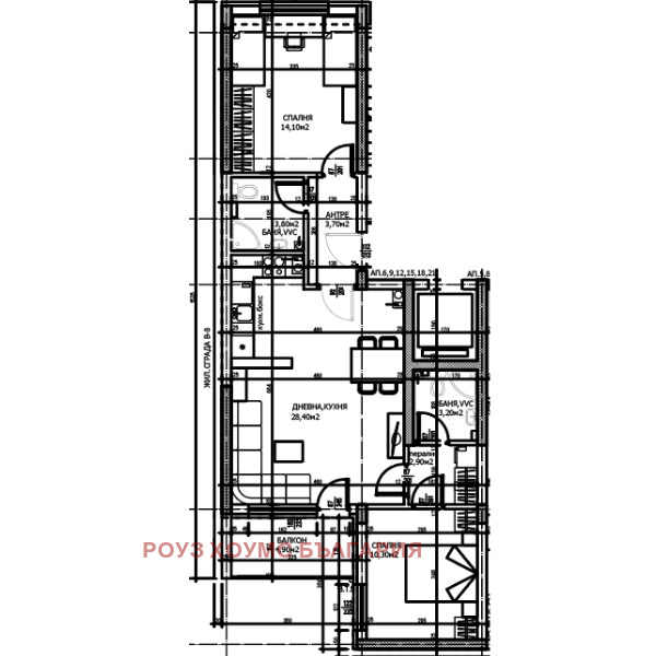 Продава 3-СТАЕН, гр. Пловдив, Тракия, снимка 2 - Апартаменти - 53594000