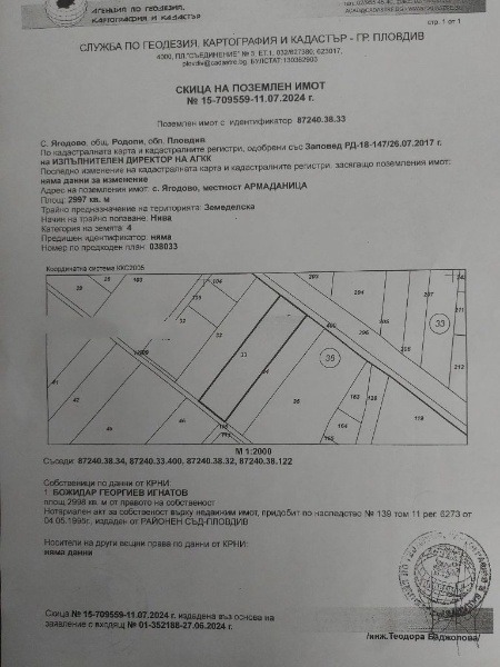 Na sprzedaż  Działka region Płowdiw , Jagodowo , 2997 mkw | 30426569
