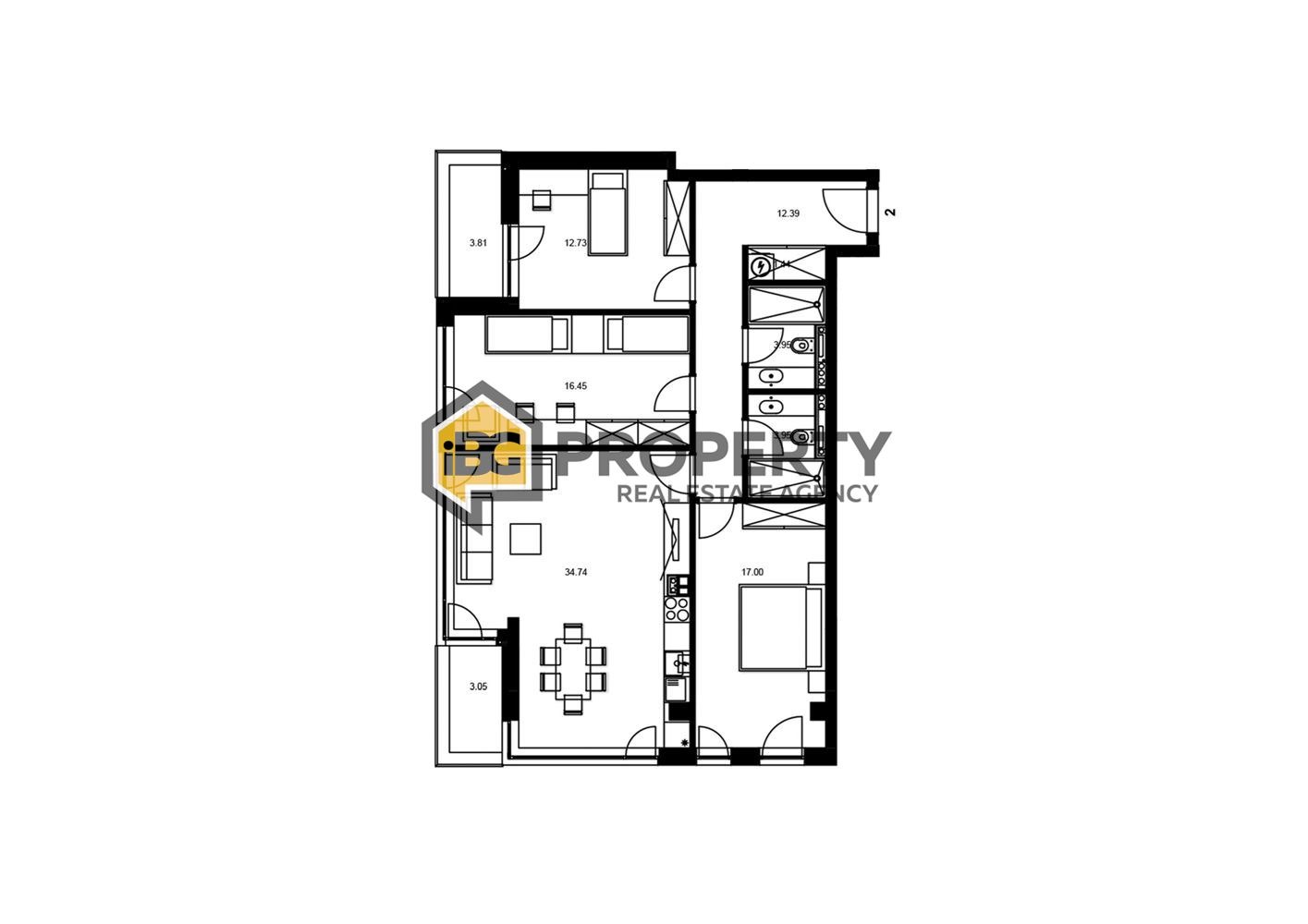 Продава 4-СТАЕН, гр. Варна, Цветен квартал, снимка 2 - Апартаменти - 46550584