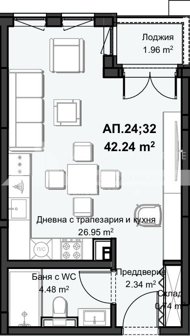 Продава  1-стаен град Пловдив , Христо Смирненски , 59 кв.м | 60560065 - изображение [2]